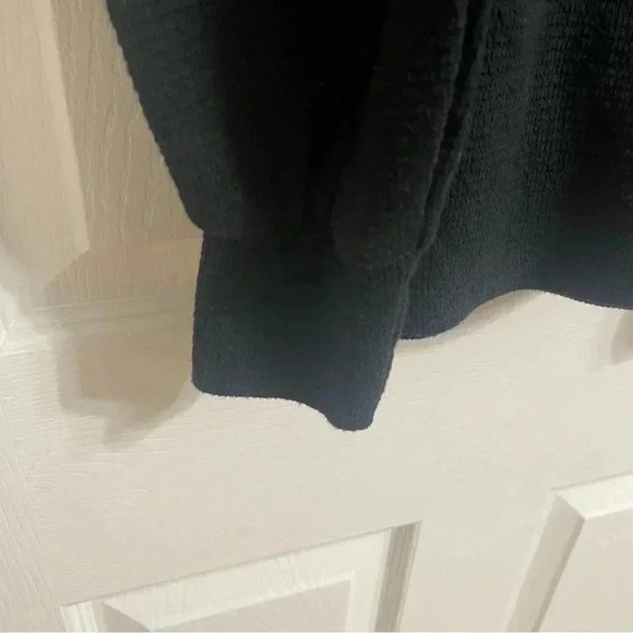 Madewell Pleated Statement-Sleeve Top in Black Size Extra Small - Picture 8 of 12